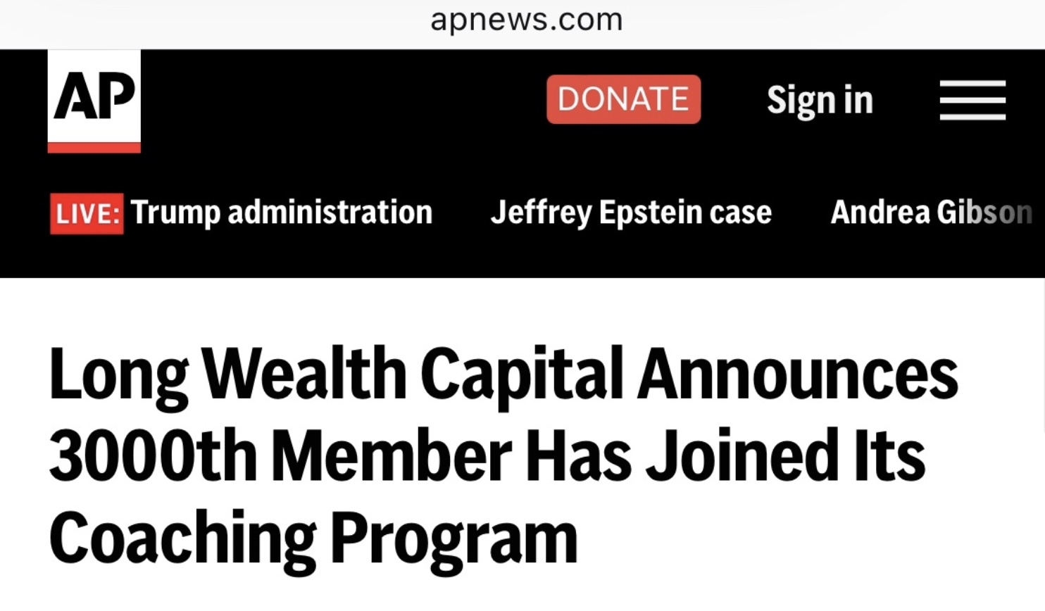 AP News Article